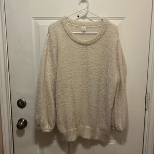 White oversized sweater